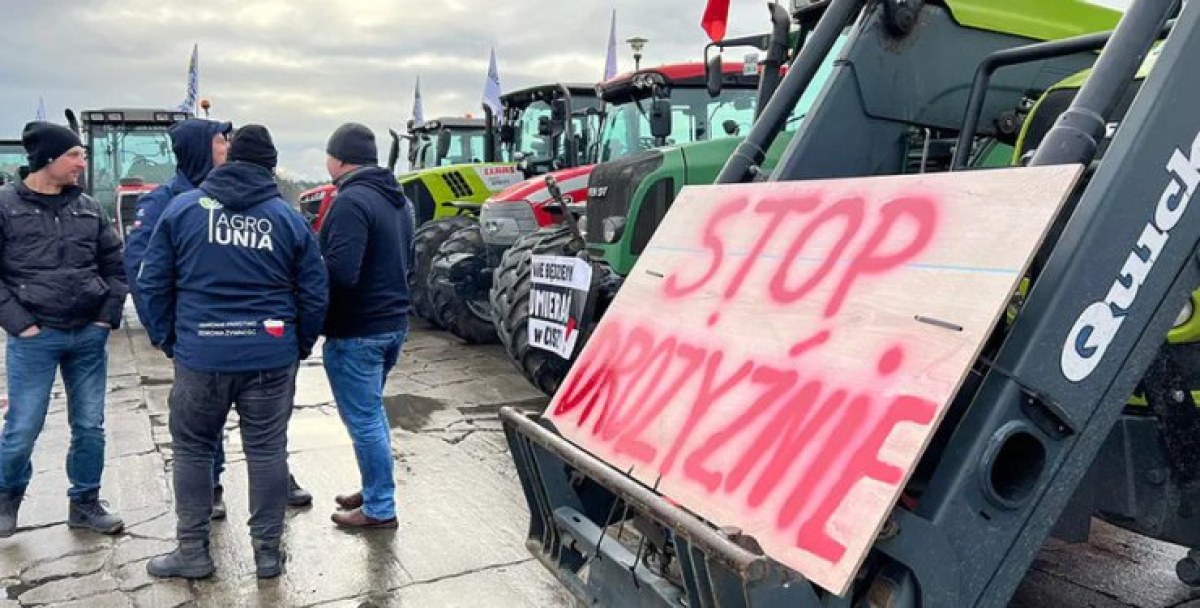Полските фермери отново излязоха на протести срещу украинското зърно