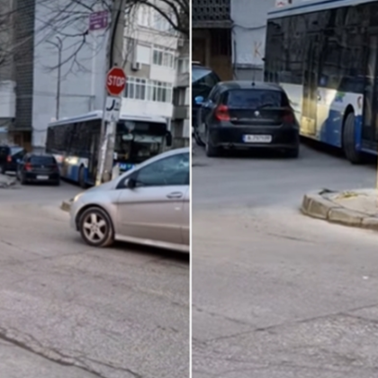 Лошо паркирана кола стопира движението на кръстовище във Варна  Ива Христова сподели