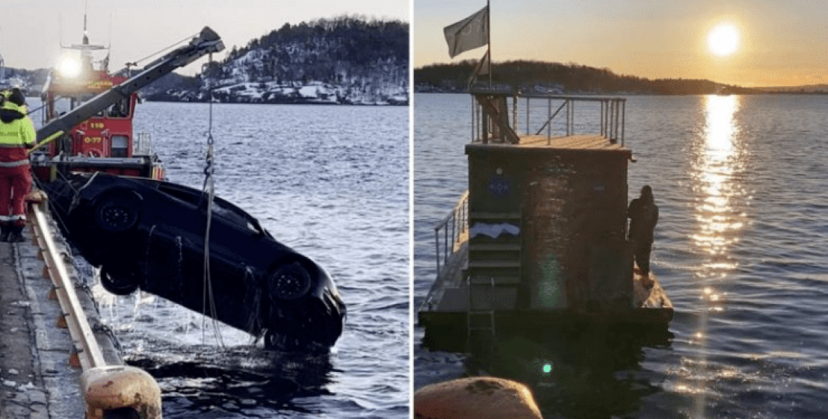 В Дания посетители на плаваща сауна в норвежки фиорд спасиха