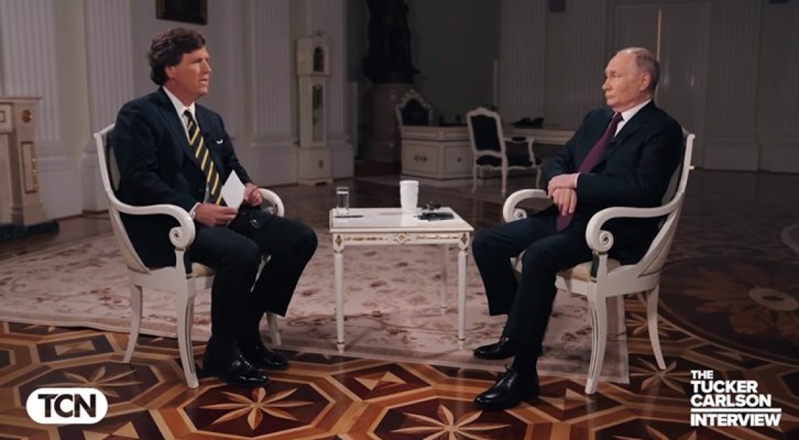 Какво каза Путин в първото си интервю за западен журналист след началото на войната
