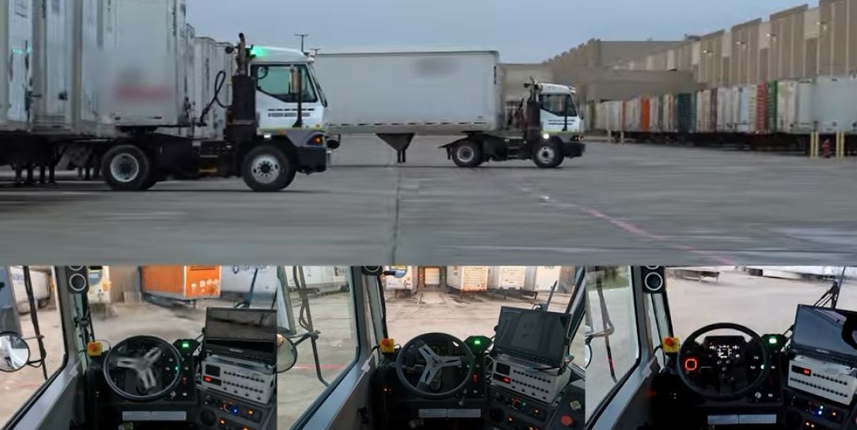 Вижте първата в света напълно автономна площадка за камиони ВИДЕО