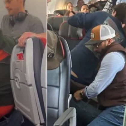 Мъж се опита да отвори врата на самолет по време