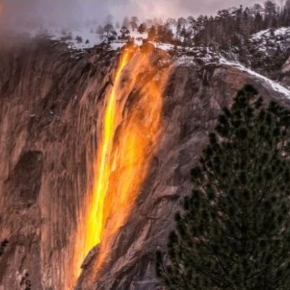 В САЩ Avideo засне редкия феномен огнен пад в Националния