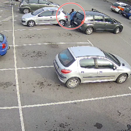 Камера за видеонаблюдение позиционирана на паркинг в Ямбол е заснела