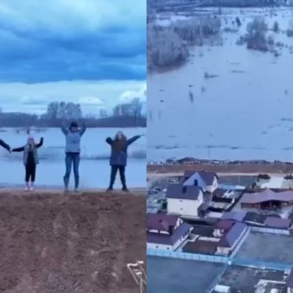 Край Оренбург жители на село построиха язовир и се спасиха от наводнение ВИДЕО