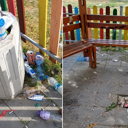 Детска площадка в Пловдив тъне в боклуци сигнализира Мария Ненова в
