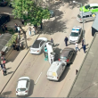 Каскада в Пловдив: Кола се обърна на оживена улица, линейка и пожарна са на място