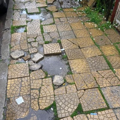 Тротоар в столичния квартал Борово е в окаяно състояние Мястото