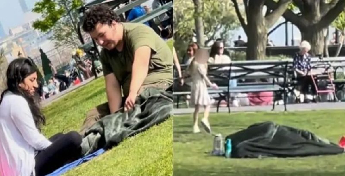 Милиони видяха влюбени да правят любов насред парк с деца ВИДЕО 18+