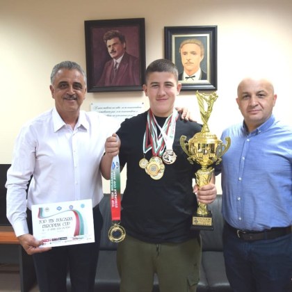 Кметът Димитър Иванов посрещна златния медалист от Европейската купа по