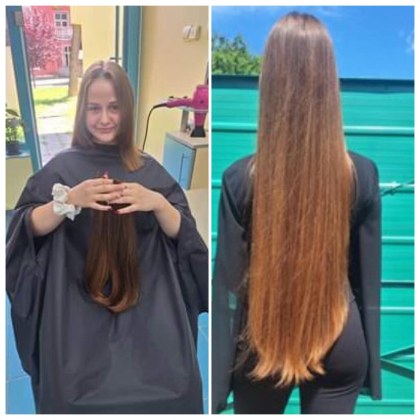 Осмокласничката от СУ Емилиян Станев Никол Станева дари косата си