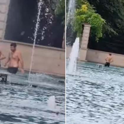 Сезонът на къпането в обществените фонтани официално е открит Две момчета са