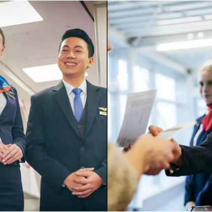 Поздравяването на стюардесите на вратата е просто част от ритуала