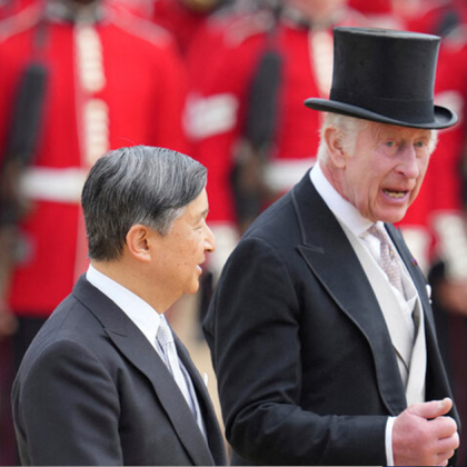 Британският крал Чарлз III и кралица Камила посрещнаха японския император Нарухито