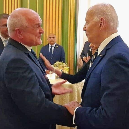 Служебният министър председател Димитър Главчев който представлява България на срещата на