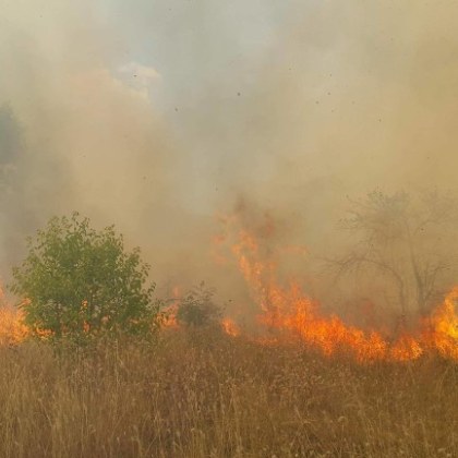 Пожар гори и в землищата на селата Горска поляна и