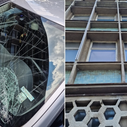 Бетонна плоча се е откъртила от фасадата на варненската поликлиника Свети Иван