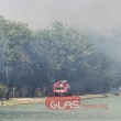 Пожар вилнее на Гребната база в Пловдив СНИМКИ+ВИДЕО