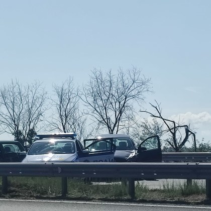 Зрелищна катастрофа на АМ Хемус в района на пътен възел