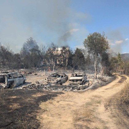 Голям пожар гори на вилна зона Дондуково в община Брезово