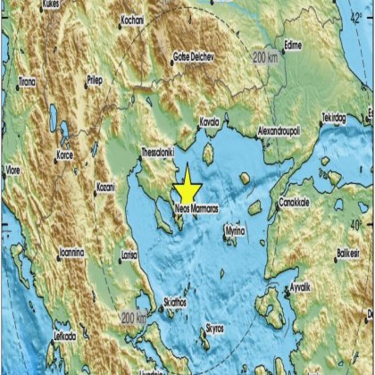 Пореден трус с магнитуд от 4 5 по Рихтер разклати Халкидики преди