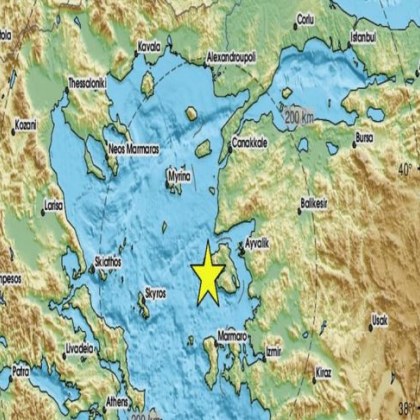 Нов трус в Егейско море Земетресение с магнитуд 4 по Рихтер