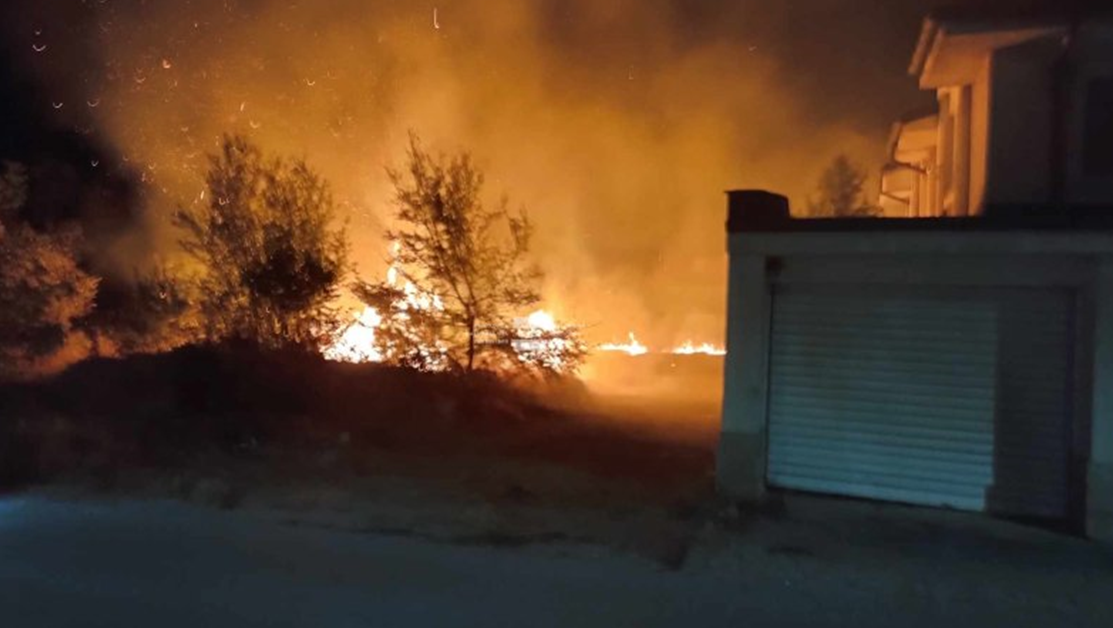 Пожар горя във вилната зона на пловдивското село Белащица