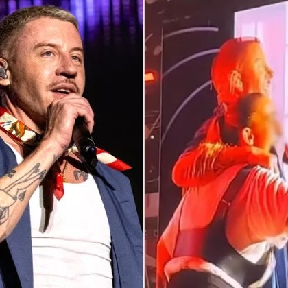 Словашка фенка на рапъра Макълмор получи повече отколкото очакваше когато