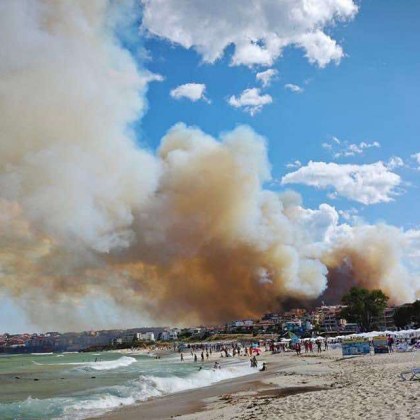 Голям пожар гори се разрази в района на къмпинг Каваци