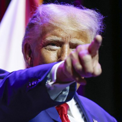 Бившият президент на САЩ Доналд Тръмп по време на предизборна