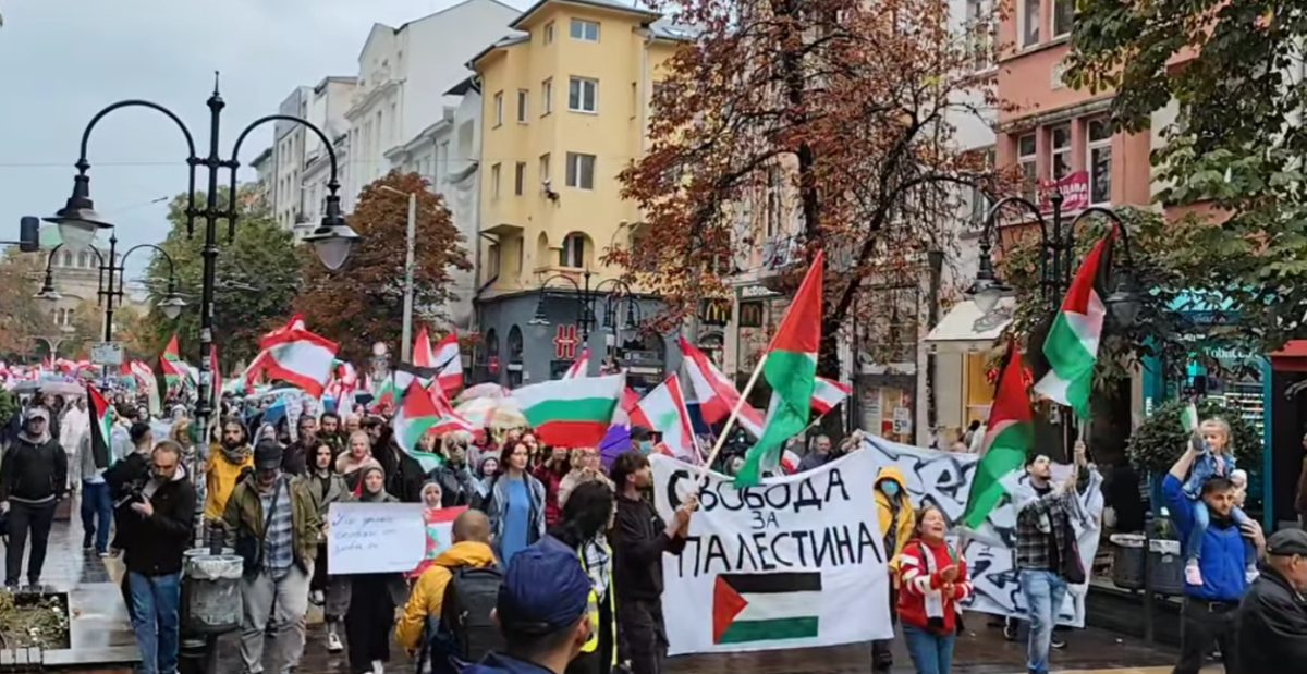 И у нас се проведе демонстрация в подкрепа на Палестина и Ливан ВИДЕО