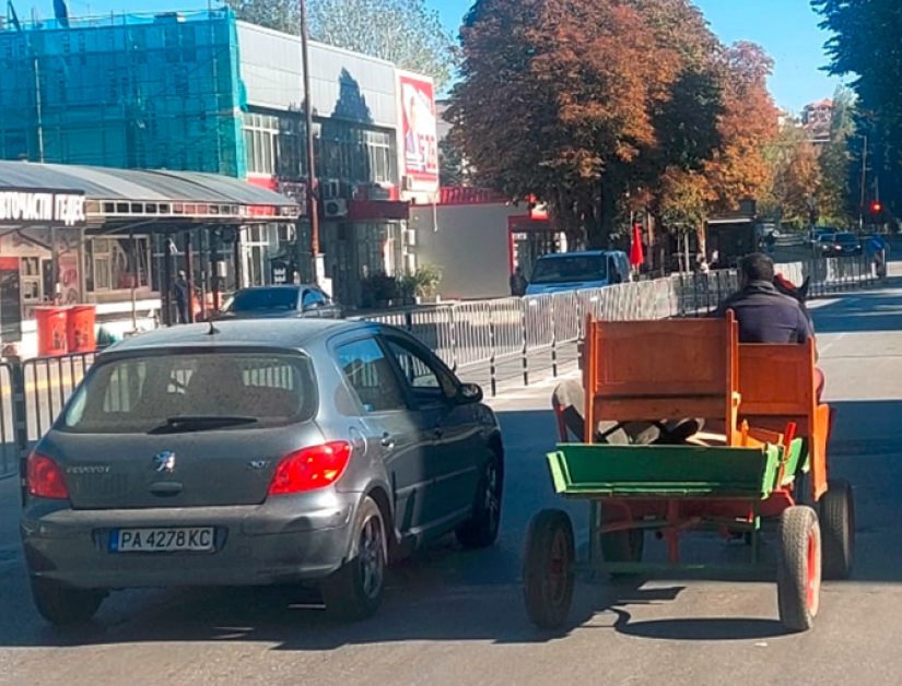 Някой май забрави за забраната за каруци в Асеновград