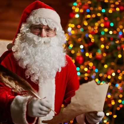 Основният образ на Дядо Коледа – брадат мъж облечен в