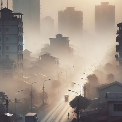 Атмосферата в мъгливите райони в последните дни на годината е