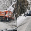 Кола и камион пропаднаха в канавка в Смолянско СНИМКИ