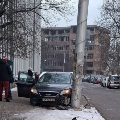 Пътен инцидент е станал тази сутрин в София Снимка от местопроизшествието