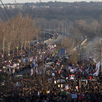 Сръбската общност в София организира шествие в подкрепа на протестиращите
