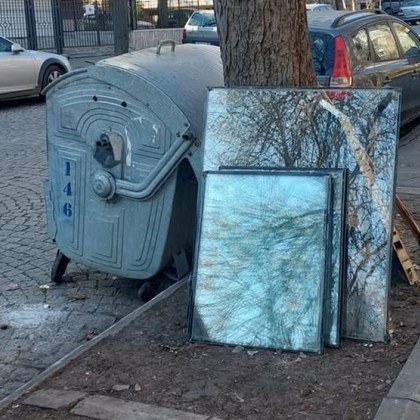 Стъкла оставени до контейнер за боклук възмутиха столичанка Гледката предизвика