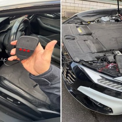 В понеделник сутринта на 27 януари полицейски служители спрели Audi