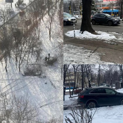 Пътен инцидент край спирка на градския транспорт е станал рано