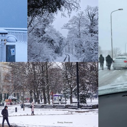 Сняг покри голяма част от страната Освен че затрудни движението