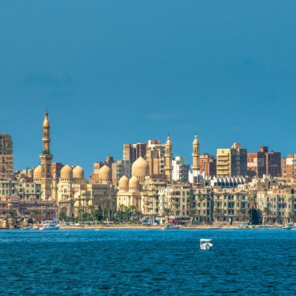 Историческият египетски град Александрия родното място на Клеопатра