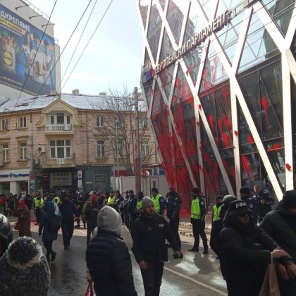 На 22 февруари по време на протеста на партия Възраждане