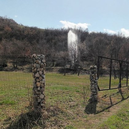 Същински гейзер бликна в Пловдивско Огромен воден стълб извира от