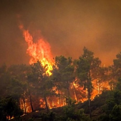 Сериозен горски пожар е избухнал тази сутрин на гръцкия остров