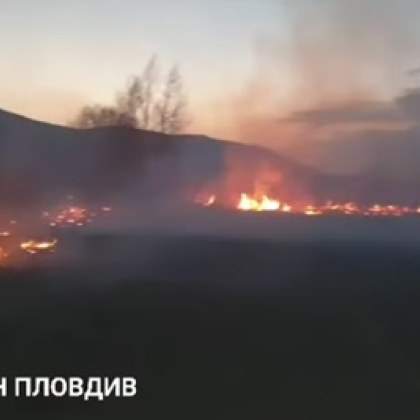 Два екипа огнеборци от Стамболийски гасиха пожар в района съобщиха на