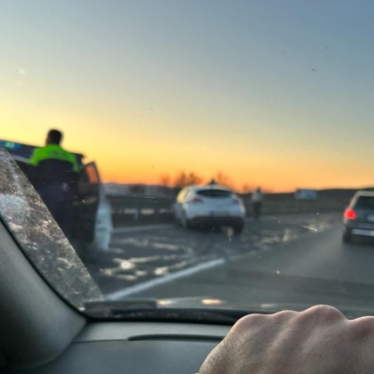 Инцидент е станал на автомагистрала Тракия показват кадри на очевидци