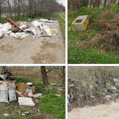 Грозна гледка посреща преминаващите по пътя между Русе и базата