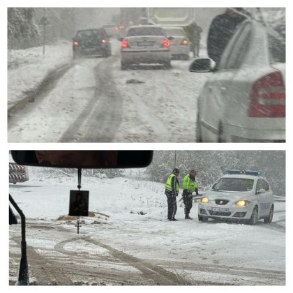 Пътят Слънчев бряг – Обзор е затворен Автомобили закъсали тирове