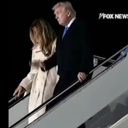 Президентът на САЩ Доналд Тръмп заедно със съпругата си и